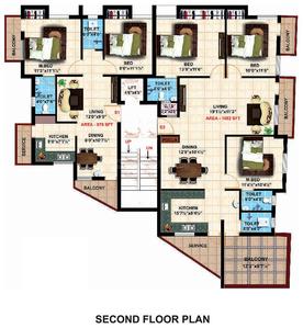 Project Image of 834.0 - 1682.0 Sq.ft 2 BHK Apartment for buy in Steps Stone Meenaas