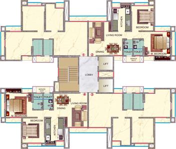 Project Image of 0.0 - 583.83 Sq.ft 2 BHK Apartment for buy in Vardhaman Vatika Building E
