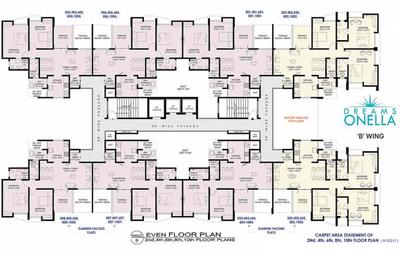 Project Image of 619.0 - 881.0 Sq.ft 2 BHK Apartment for buy in Dreams Onella B wing