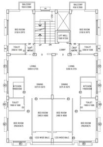 Project Image of 0.0 - 1250.0 Sq.ft 3 BHK Apartment for buy in Bengal Jai Jinendra Co Operative