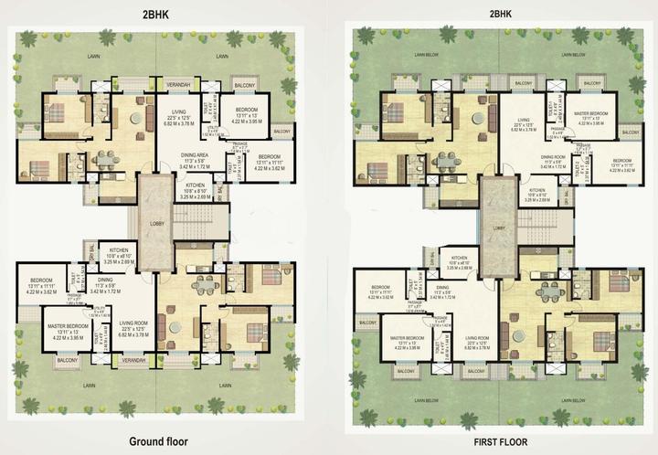 K Raheja Viva Block 2 Cluster Plan 1
