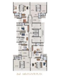 Project Image of 663.27 - 882.75 Sq.ft 2 BHK Apartment for buy in Mega 75 West