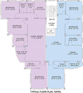 Project Image of 1290.0 - 3038.0 Sq.ft 3 BHK Apartment for buy in Daffodil Angels