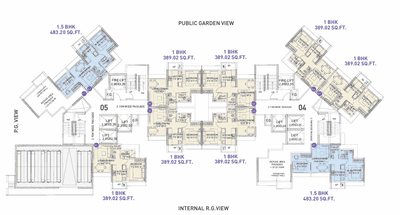 Project Image of 389.01 - 605.0 Sq.ft 1 BHK Apartment for buy in Raunak Earth Park Building No 5