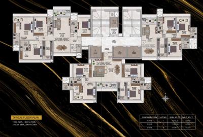 Project Image of 1243.46 - 1890.68 Sq.ft 3 BHK Apartment for buy in Sahakar Vogue 77