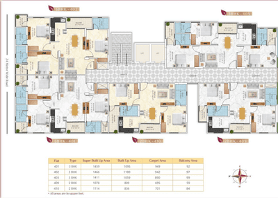 Project Image of 1456 Sq.ft 3 BHK Apartment / Flat for sale in Vaishali Nagar Extension for Rs. 7425000