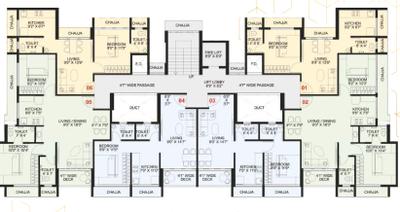 Project Image of 353.16 - 552.19 Sq.ft 1 BHK Apartment for buy in Pushpak Palladium