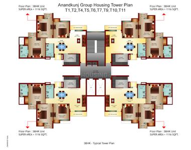 Project Image of 0.0 - 808.8 Sq.ft 3 BHK Apartment for buy in SNG Anandkunj