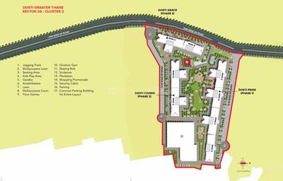 Project Image of 0.0 - 339.0 Sq.ft 1 BHK Apartment for buy in Dosti Greater Thane Sector 3A Cluster 2 Phase 1