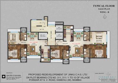 Image of 550 Sq.ft 1 BHK Apartment / Flat for sale in Prashanti Land Victory Platinum, Kandivali West, Mumbai for Rs. 11000000