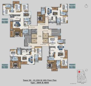 Project Image of 1794.0 - 5143.0 Sq.ft 2.5 BHK Apartment for buy in Sattva Aangane