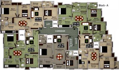 Project Image of 877.0 - 1258.0 Sq.ft 2 BHK Apartment for buy in Saradeuz Haven