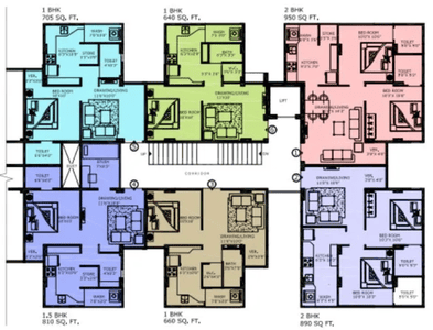 Project Image of 690 Sq.ft 1 BHK Apartment / Flat for sale in Vejalpur for Rs. 3550000