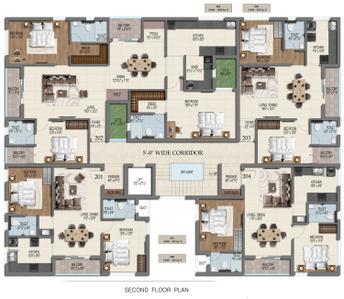 Project Image of 1543.0 - 1850.0 Sq.ft 3 BHK Apartment for buy in Harmony Ramprasad