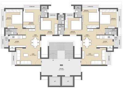 Project Image of 561.23 - 837.97 Sq.ft 2 BHK Apartment for buy in Shreenathji Apple Greens
