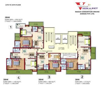Project Image of 800.0 - 1600.0 Sq.ft 1.5 BHK Apartment for buy in Minaret