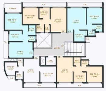 Project Image of 580.0 - 750.0 Sq.ft 1 BHK Apartment for buy in 5P Gokul Aashish
