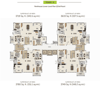 Project Image of 3720.0 - 4065.0 Sq.ft 4 BHK Duplex for buy in Sattva Magnificia