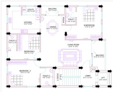 Project Image of 0.0 - 1722.0 Sq.ft 3 BHK Apartment for buy in Ramaniyam Pon Kamal Enclave