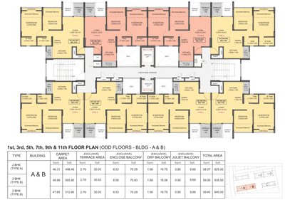 Project Image of 436.5 - 640.0 Sq.ft 1 BHK Apartment for buy in Kohinoor Tinsel County