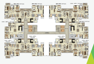 Project Image of 1245.0 - 1530.0 Sq.ft 2 BHK Apartment for buy in Bren Starlight