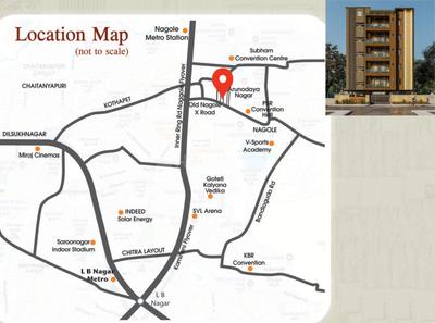 Project Image of 1490 Sq.ft 3 BHK Apartment / Flat for sale in Nagole for Rs. 9711000