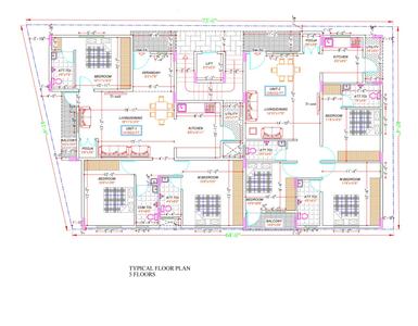Balaji Pooja Enclave Pooja Enclave Cluster Plan from 1st to 5th Floor 1