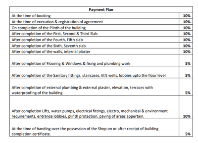 Balaji Tanisha Heights Payment Plan and Price list 1
