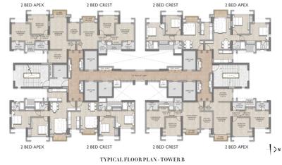 Project Image of 615.0 - 894.0 Sq.ft 2 BHK Apartment for buy in Ten X Era Raymond Realty Tower B