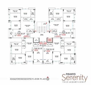 Project Image of 1211.48 - 1252.49 Sq.ft 3 BHK Apartment for buy in Piramyd Serenity