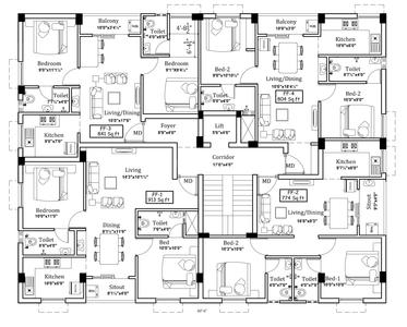 MS Charan Viruksham Charan Viruksham Cluster Plan from 1st to 3rd Floor 1
