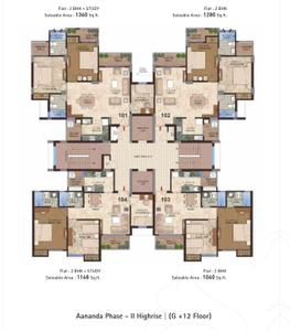 Project Image of 1060.0 - 2865.0 Sq.ft 2 BHK Apartment for buy in Manglam Aananda