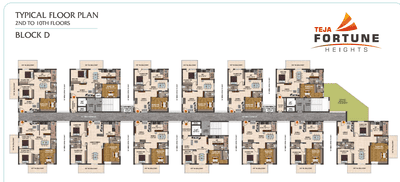 Project Image of 1025.0 - 1900.0 Sq.ft 2 BHK Apartment for buy in Teja Fortune Heights