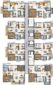 Project Image of 1244 Sq.ft 2 BHK Apartment / Flat for sale in Hafeezpet for Rs. 10400000