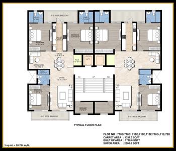 Project Image of 1415.0 - 2550.0 Sq.ft 3 BHK Apartment for buy in Omaxe Celestia Royal