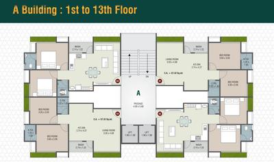 Project Image of 592.45 - 593.2 Sq.ft 2 BHK Apartment for buy in Meera Tapti Valley