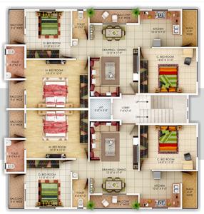 Project Image of 1150.0 - 1900.0 Sq.ft 2 BHK Apartment for buy in Empire Residency