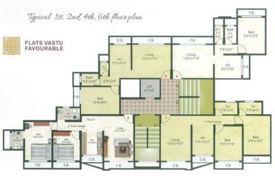 Project Image of 700.0 - 1100.0 Sq.ft 1 BHK Apartment for buy in Siddhi Mahalaxmi Shakun Solitaire