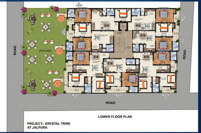 Project Image of 700.0 - 2500.0 Sq.ft 1 BHK Apartment for buy in Krystal Trine