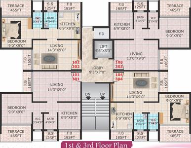Project Image of 0.0 - 296.0 Sq.ft 1 BHK Apartment for buy in Hari Om Nirmal