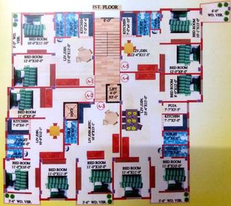 M A H Jai Ganesh Apartment 5 Cluster Plan 1