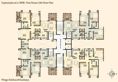 Project Image of 1574.0 - 2158.0 Sq.ft 3 BHK Apartment for buy in Samraat Vrindavan