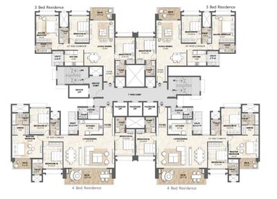 Project Image of 1265.0 - 1988.0 Sq.ft 3 BHK Apartment for buy in Lodha Azur