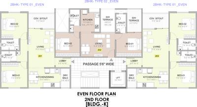 Project Image of 418.0 - 791.0 Sq.ft 1 BHK Apartment for buy in Namrata Aikonic 2