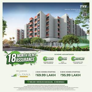 Project Image of 1331.0 - 1665.0 Sq.ft 3 BHK Apartment for buy in Udyana at TVS Emerald Aaranya
