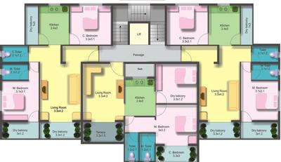 Project Image of 669.0 - 728.0 Sq.ft 2 BHK Apartment for buy in Creation Lotus