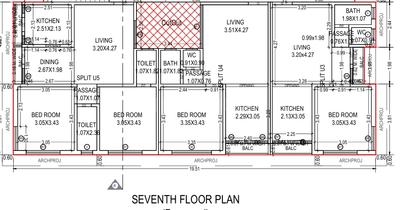 Propritorship Suprabha Apartment A Cluster Plan for 7th Floor 1
