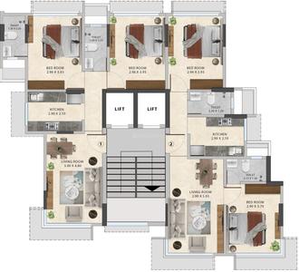 Akash Chsl Akash Chsl Cluster Plan for Typical Floor Plan 1