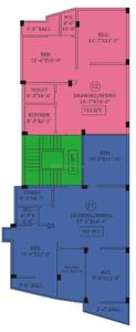Sukh Aloye Apartment Sukh Aloye Apartment Cluster Plan for 2nd Floor 1