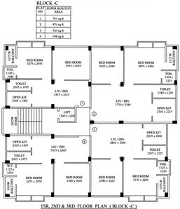 Project Image of 698 Sq.ft 2 BHK Apartment / Flat for sale in Nimta for Rs. 2500000